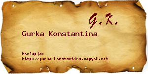 Gurka Konstantina névjegykártya